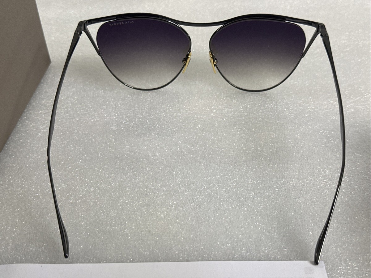 NEW! DITA REVOIR DTS509-03-BLK-GLD BLACK/YELLOW GOLD W/ GREY GRADIENT LENS Dita LXN-EVO DTS403-A-01 Black Yellow Gold Sunglasses  main image 4