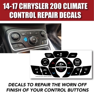14-17 CHRYSLER 200 AC CLIMATE CONTROL BUTTON REPAIR DECALS STICKERS