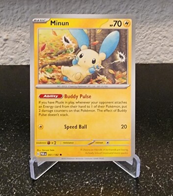 minun pokemon card value Amazon.com: Pokemon - Minun 194/182 - Paradox Rift - Illustration Rare main image 1
