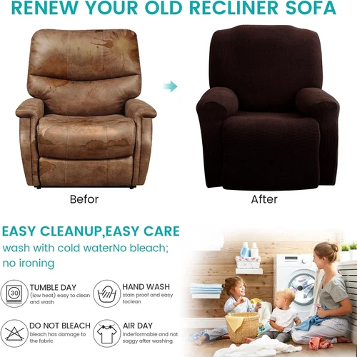 Elastischer Relaxsessel 1-Sitzer Sofa Bezug Schoner Liegesessel Bezug Schoner - Bild 49 von 56