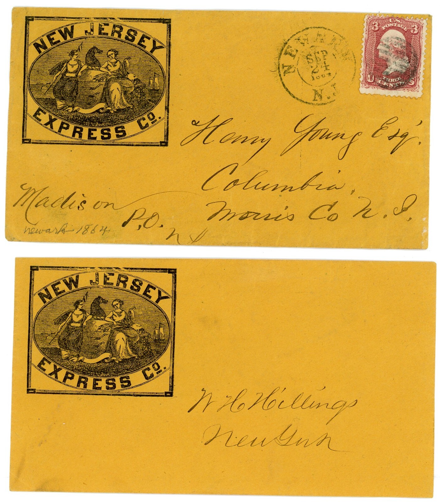 NEW JERSEY EXPRESS C0MPANY two covers eBay