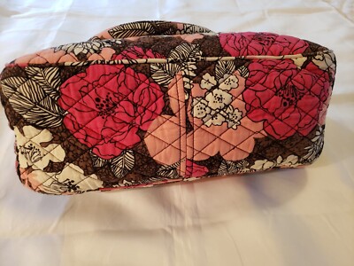 Vera Bradley Mocha Rouge Purse Brown Pink White Floral Handbag