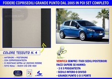 Coprisedili Grande Punto fodere sedile per Fiat su misura set copri sedili auto