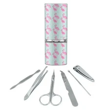 Flamingos and Waves Manicure Pedicure Grooming Beauty Care Travel Kit