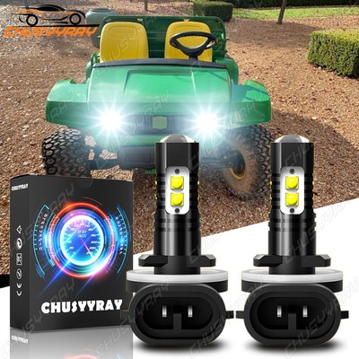 2EX Bright LED light bulbs For Deere Gator TH TX XUV Diesel 4x2 6x2 4x2 AM118013