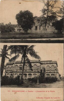 CPA AK VIETNAM CANTHO L'Isnpection et le Fortin INDOCHINA (1222168)