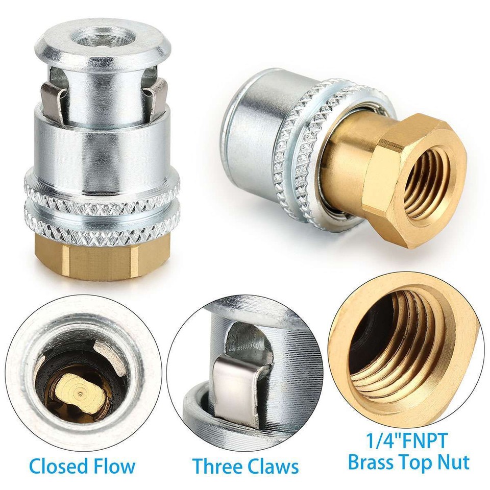 Brass Locking Nozzle Tire Air Chuck Clip Adapter - Automotive Grade for Efficient Inflation - 34 Brass Locking Nozzle Tire Air Chuck Clip Adapter - Automotive Grade for Efficient Inflation - 34