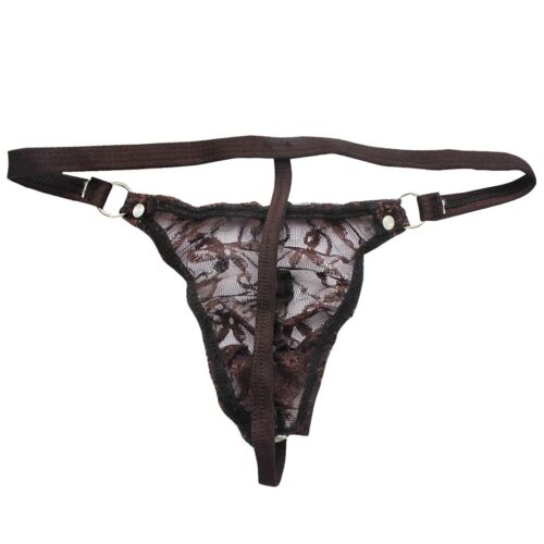 G-String Homme Slip Transparent Thong en Dentelle Fleur Sous-vêtements Lingerie - Bild 23 von 35