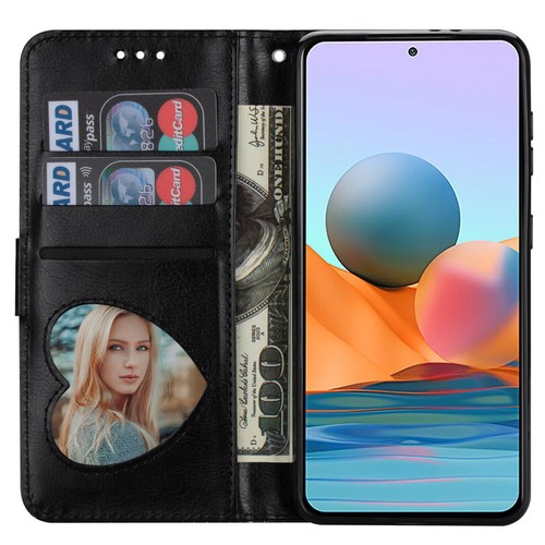 For Xiaomi Redmi Note 11s 10s 9s 8 Pro Glitter Wallet Case Card Zip Flip Cover - Picture 8 of 18