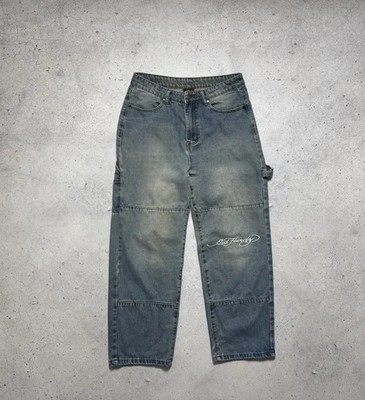 Ed Hardy 1971 Big Logo Denim Jeans Rap Size M | eBay