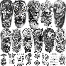 Yazhiji 92 Sheets Temporary Tattoos 92 Count Pack of 1 , 92 Animal