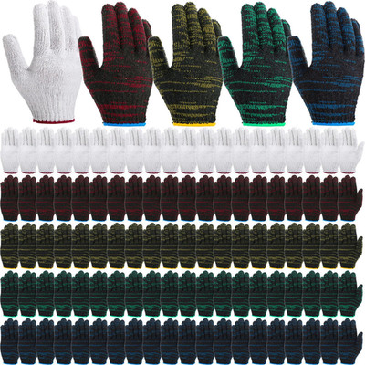 Sintuff 100 Pairs Gloves Cotton Liners For Bbq String Knit Polyester Safety