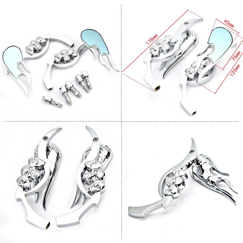 Espejos retrovisores para moto Honda VTX1800S3 VTX1800T1 VTX1800T2 VTX1800T3 Foto 3 de 4