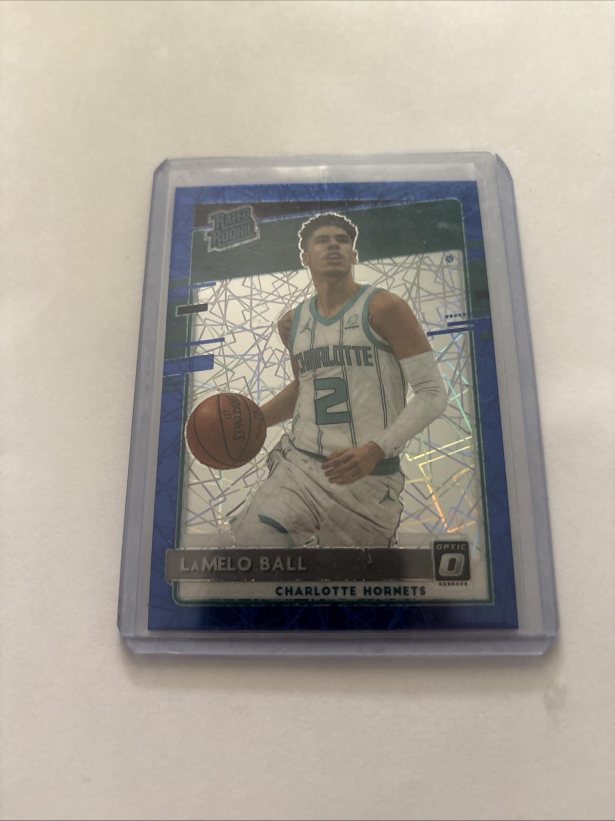 2020-21 Panini Donruss Optic - Rated Rookie LaMelo Ball #153 Blue Velocity Prizm