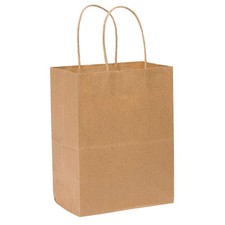 GRAINGER APPROVED 87097 Shopping Bag,Merchandise,Brown,PK250 12R072