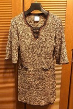 CHANEL Spring Summer Tweed Knit Dress Size 36