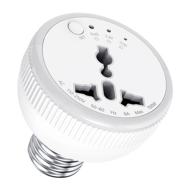2PCS E26/E27 Light Socket Outlet Adapter with 3 Auto Smart Timer Setting , Light