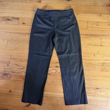 Nine West Suit Dress Pants Womens Size 10 Gray Striped Wide Leg Lined