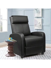 Recliner Chair Leather Ergonomic Adjustable Single Sofa Living Room Home Theater