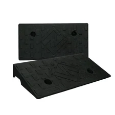 3.1" Rise 2pack Rubber Curb Ramps for Wheelchair Threshold Driveway Doorway Shed