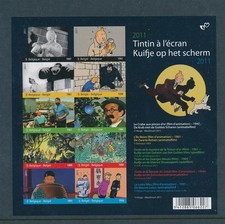 Belgium S/S MNH 2011 Cartoons Tintin Hergé Imperforate