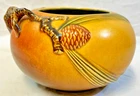 Roseville Pine Cone Pattern - brown,green,yellow/ Jardinaire 278-4 (4.5" height)