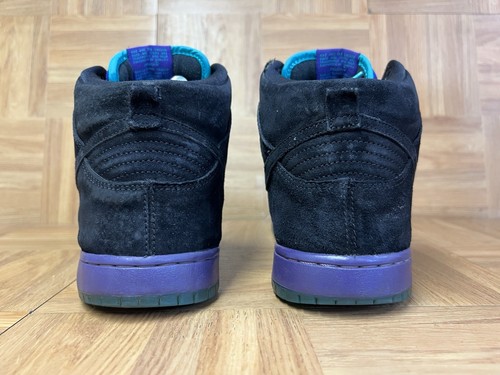 RAREš„ Sz 11 - Nike Dunk Pro SB High Black Grape Emerald 313171-027 Men's Shoes - Picture 8 of 11