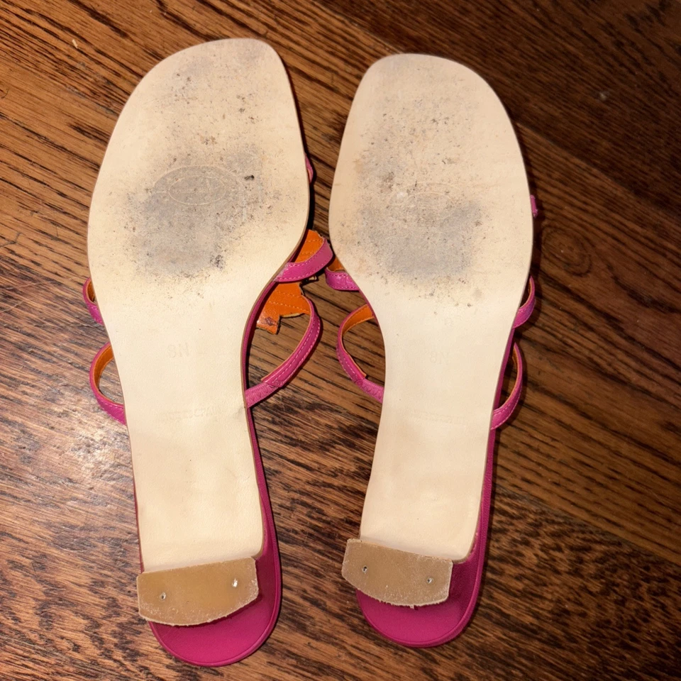 A. Zapatos sin cordones florales Marinelli Tacones Rosa Naranja 8 N Foto 4 de 4