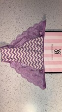 VTG PINK BY VICTORIAS SECRET EXTRA LOW RISE BIKINI PANTIES sz M New W/ Tags 