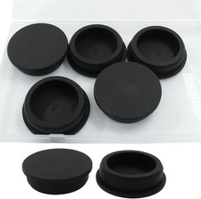 5Pcs Silicone Rubber Plug for 2 Inch Round Holes, Black Waterproof Flexible