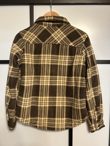 Eddie Bauer Boy's Snap Button Sherpa Lined Shirt Jacket Kids Size 8 - Picture 2 of 5