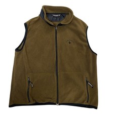 Black Diamond Fleece Vest Mens XXL Brown Full Zip USA Made Outdoor
