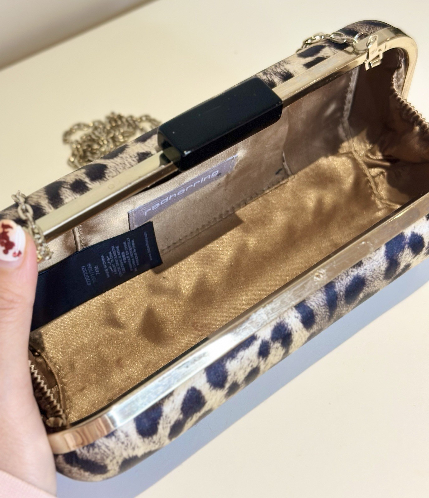 Red Herring Leopard Print Rectangular Clutch Bag … - image 6