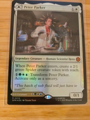 MTG Peter Parker / Amazing Spider-Man (FOIL) 0010 Spider-Man M/NM Free UK P&P