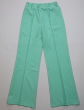 Vintage 70s Streetwear Womens 16 Knit Bell Bottoms Chino Pants Mint Green USA