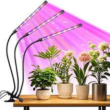 LED Plant Grow Light, Suitable for Indoor Plants, Full Spectrum 3 Head 1 Pack