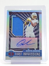 QUENTIN JOHNSTON 2023 ILLUSIONS IMPRESSIONS RPA ROOKIE PATCH RED AUTO /199 Q5830