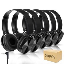 YFSFQS Classroom Headphones 20 Pack : On-Ear Premium Student Bulk Headphones