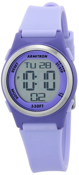 Digitaluhr Armitron Sport 45/7102 Damen Chronograph Lila Resin Armband-image