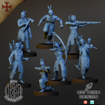 Tribes of the West - Apachee Warrior   Trench Crusade Proxy | Harz 3D Druck