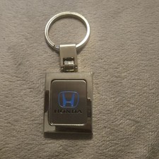 Vintage Honda Silver Tone Metal Keychain Key Fob **Martin Honda**