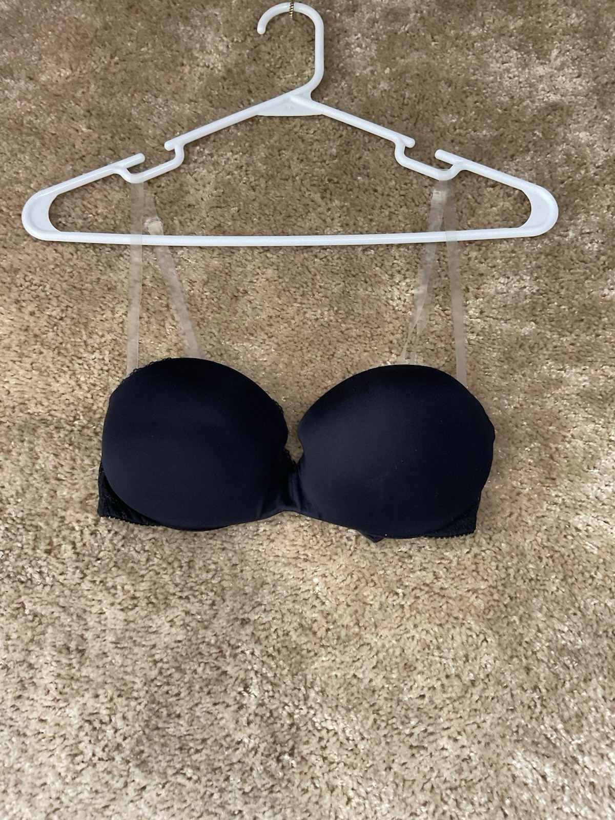 Vanity Fair Strapless Bra Push Up Black 32B