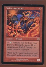 Grim Lavamancer Rare Torment Pl/LP Magic the Gathering MTG