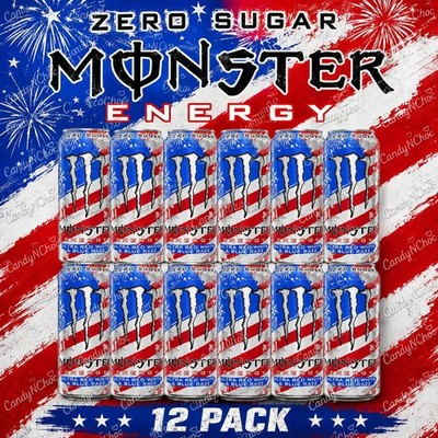Monster Energy Drink Ultra Red White Blue Razz USA 473 Import New Flavour InHand