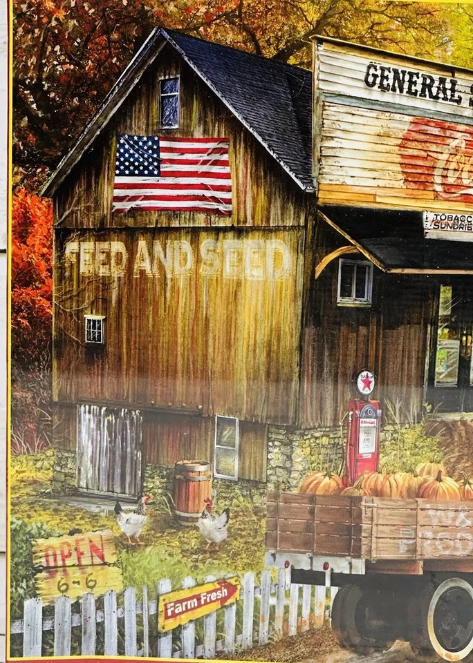 Rompecabezas SunsOut 1000 piezas de gran tamaño 27"x35" tienda de semillas y alimentos Tom arte en madera NUEVO Foto 2 de 4