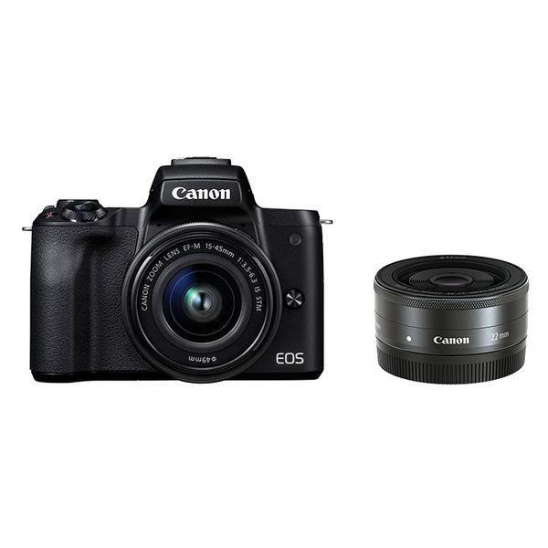 ☆美品【Canon】EOS Kiss M + 15-45 + 22 F2 STM ☆美品【Canon】EOS Kiss M + 15-45 + 22 F2 STM