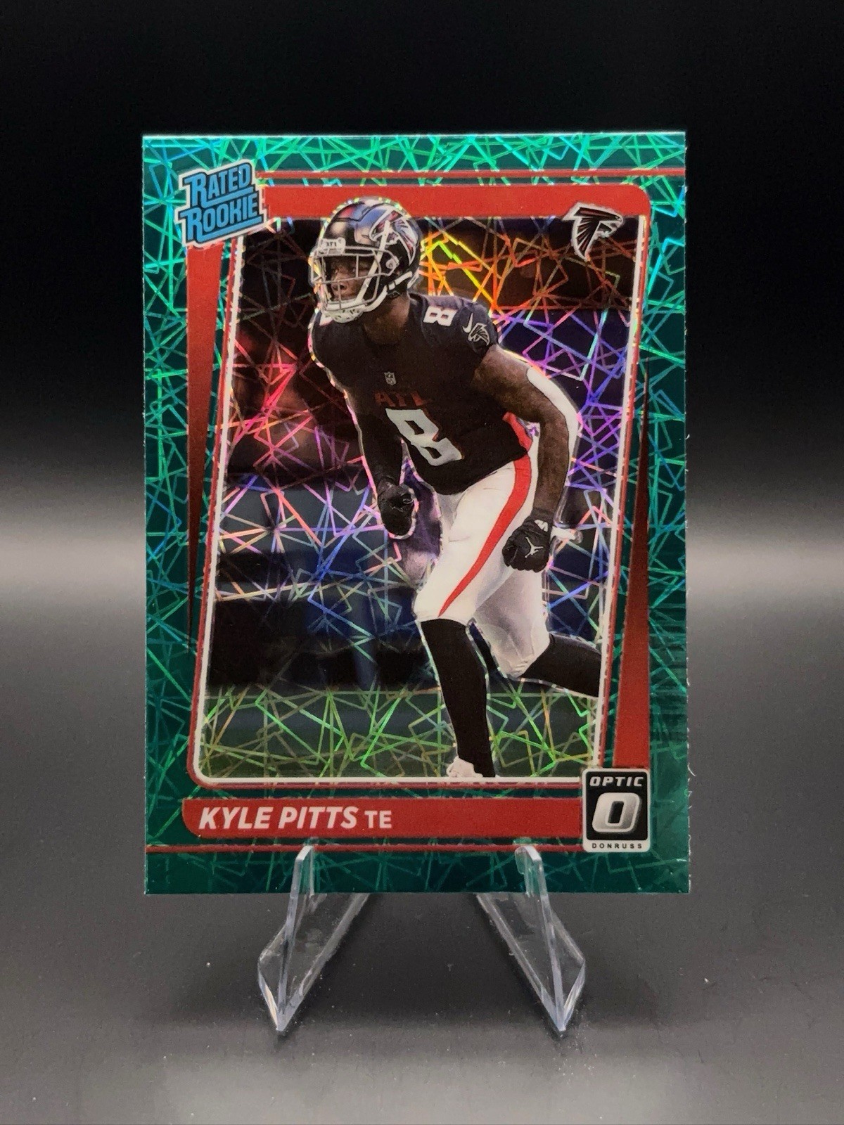 2021 Panini Donruss Optic Rated Rookie Kyle Pitts #211 Green Velocity Prizm (RC)