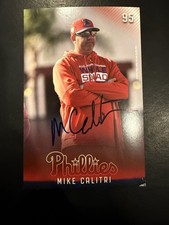 Mike Calitri Autographed 2019 Philadelphia Phillies Team Issued 4x6 SGA