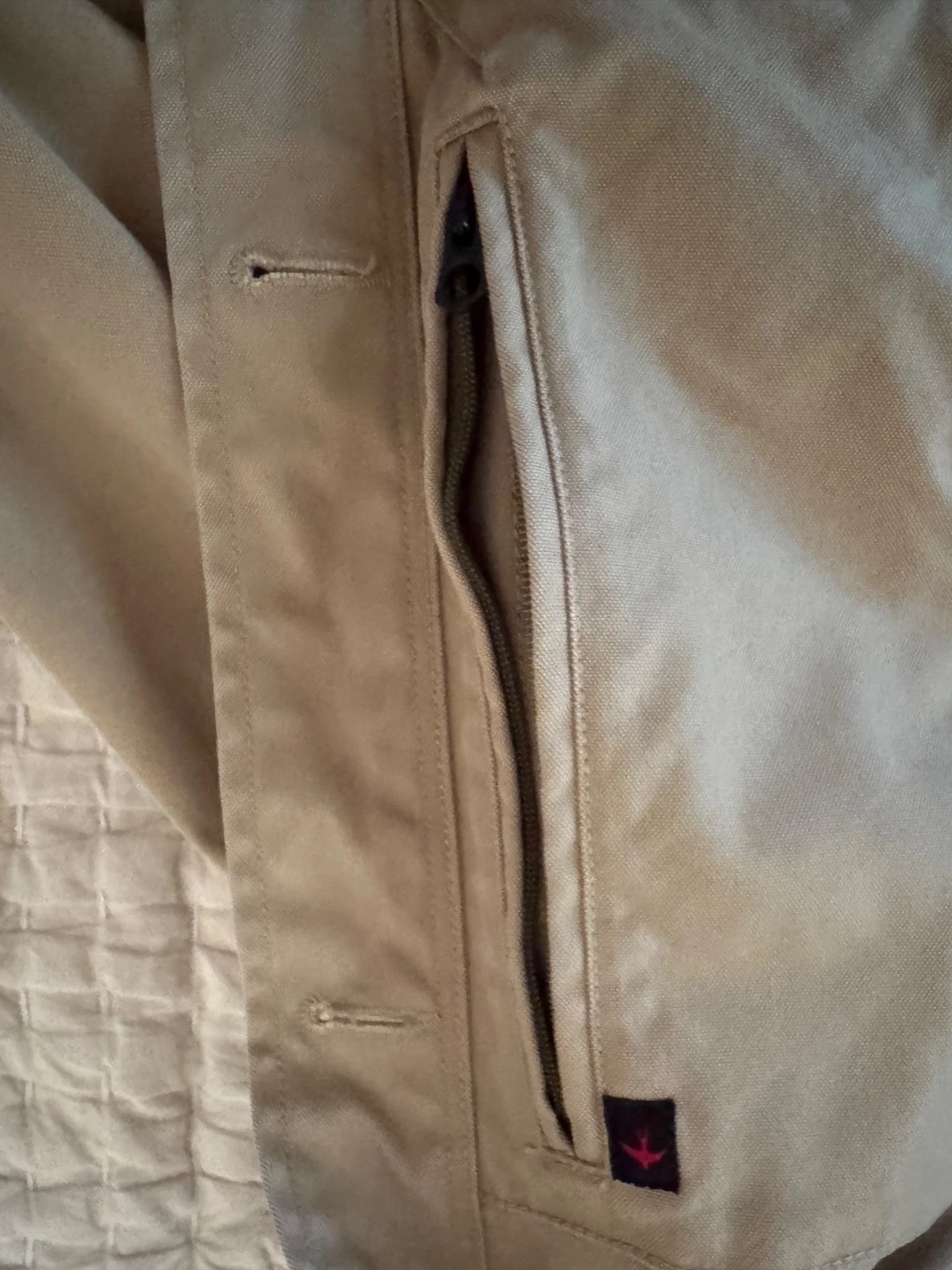 Relwen Chore Coat Men’s L 42 Drill Khaki Canvas Tricot Lined Drawstring Hem - product detail image 9