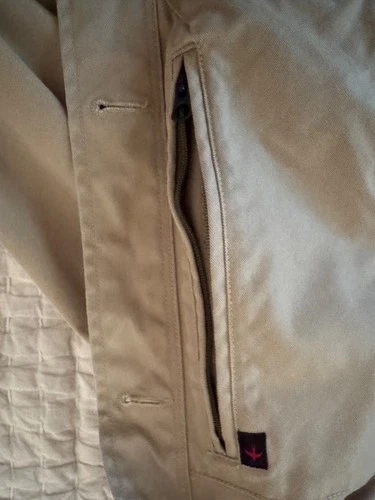Relwen Chore Coat Men’s L 42 Drill Khaki Canvas Tricot Lined Drawstring Hem image 9
